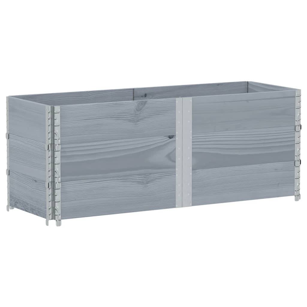 Jardinière de jardin bois de pin gris 150 x 50 x 60.5 cm - PANGIVO - Image 2