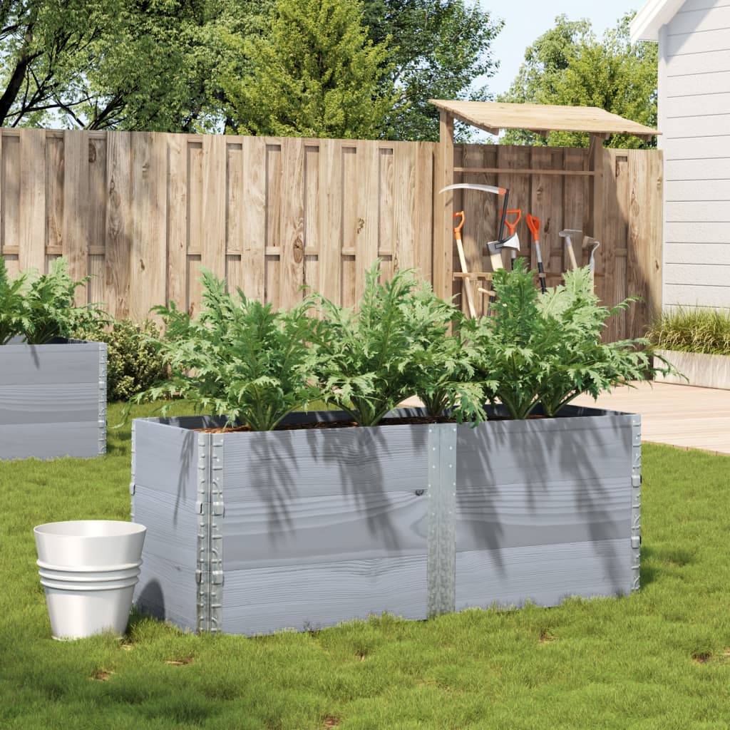 Jardinière de jardin bois de pin gris 150 x 50 x 60.5 cm - PANGIVO - Image 1