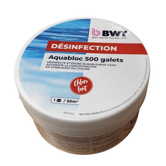Chlore lent, galet de 500 Gr Aquabloc 500 hivernage - Image 1