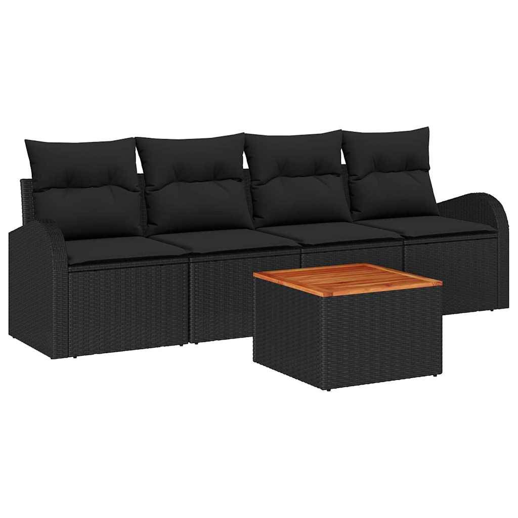 ComfortXL - Salon de Jardin Noir 4 Places avec Coffre Rangement Résine Tressée – ComfortXL Outdoor Living - Image 2