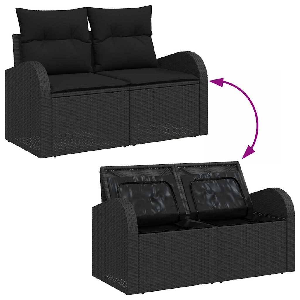 ComfortXL - Salon de Jardin Noir 4 Places avec Coffre Rangement Résine Tressée – ComfortXL Outdoor Living - Image 8