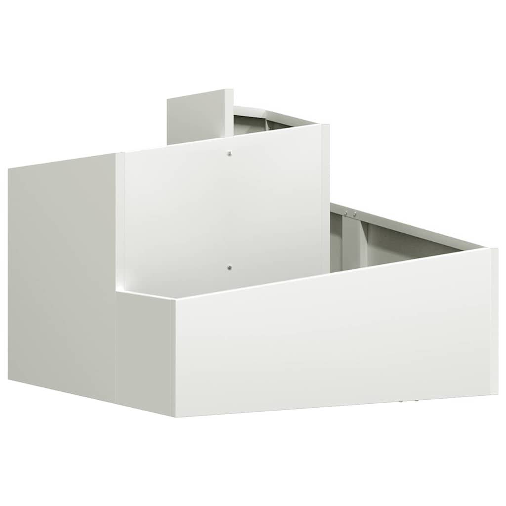 Maison Chic - Cache-pot, Pot De Fleurs Blanc 60 x 60 x 50 cm Acier g388 - Image 1