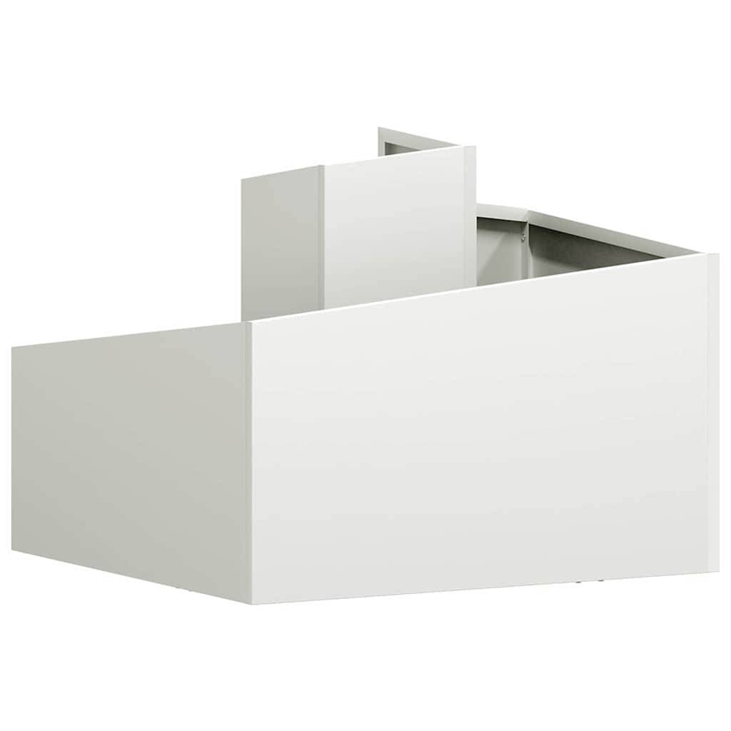 Maison Chic - Cache-pot, Pot De Fleurs Blanc 60 x 60 x 50 cm Acier g388 - Image 6