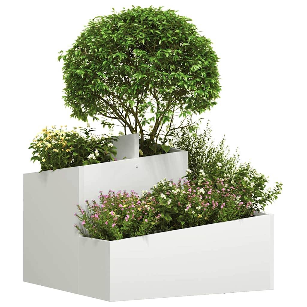 Maison Chic - Cache-pot, Pot De Fleurs Blanc 60 x 60 x 50 cm Acier g388 - Image 3