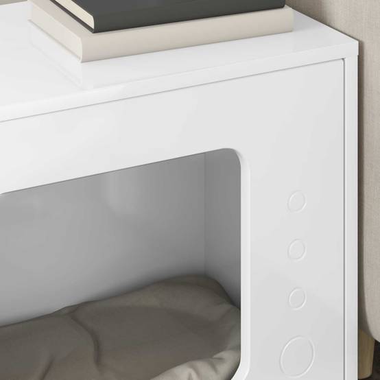 Vidaxl - Maison pour chat Blanc Brillant 51 x 30 x 42,5 cm vidaXL 8000648 - Image 5