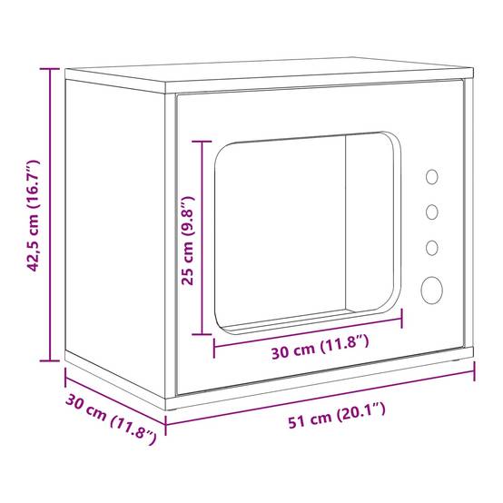 Vidaxl - Maison pour chat Blanc Brillant 51 x 30 x 42,5 cm vidaXL 8000648 - Image 3