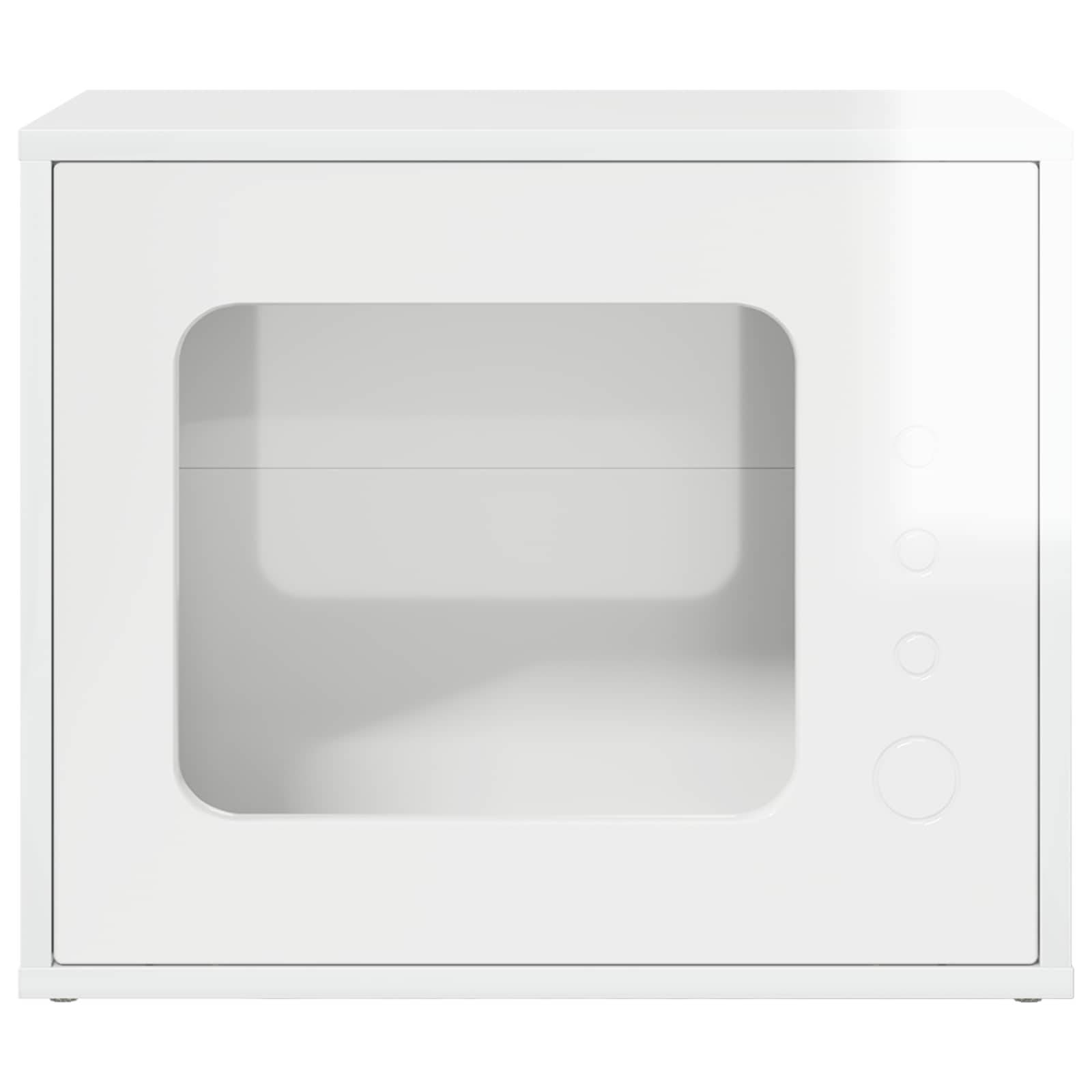 Vidaxl - Maison pour chat Blanc Brillant 51 x 30 x 42,5 cm vidaXL 8000648 - Image 6