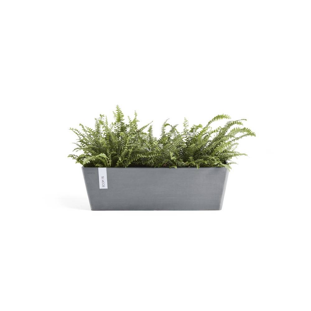 Ecopots - Pot Rectangulaire Bruges 45 Bleu Gris + réservoir d'eau - 45 x 17 x H. 17 cm - 9,7 L ECOPOTS - Imagen 1