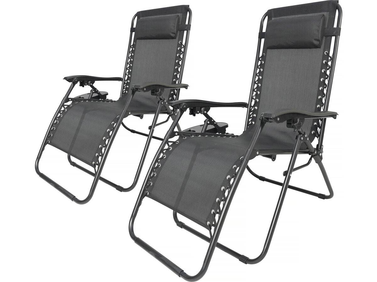 Habitat Et Jardin - Lot De 2 Fauteuils De Jardin Inclinable Zéro Gravité "sintra" - Noir -habitat Et Jardin - Image 1