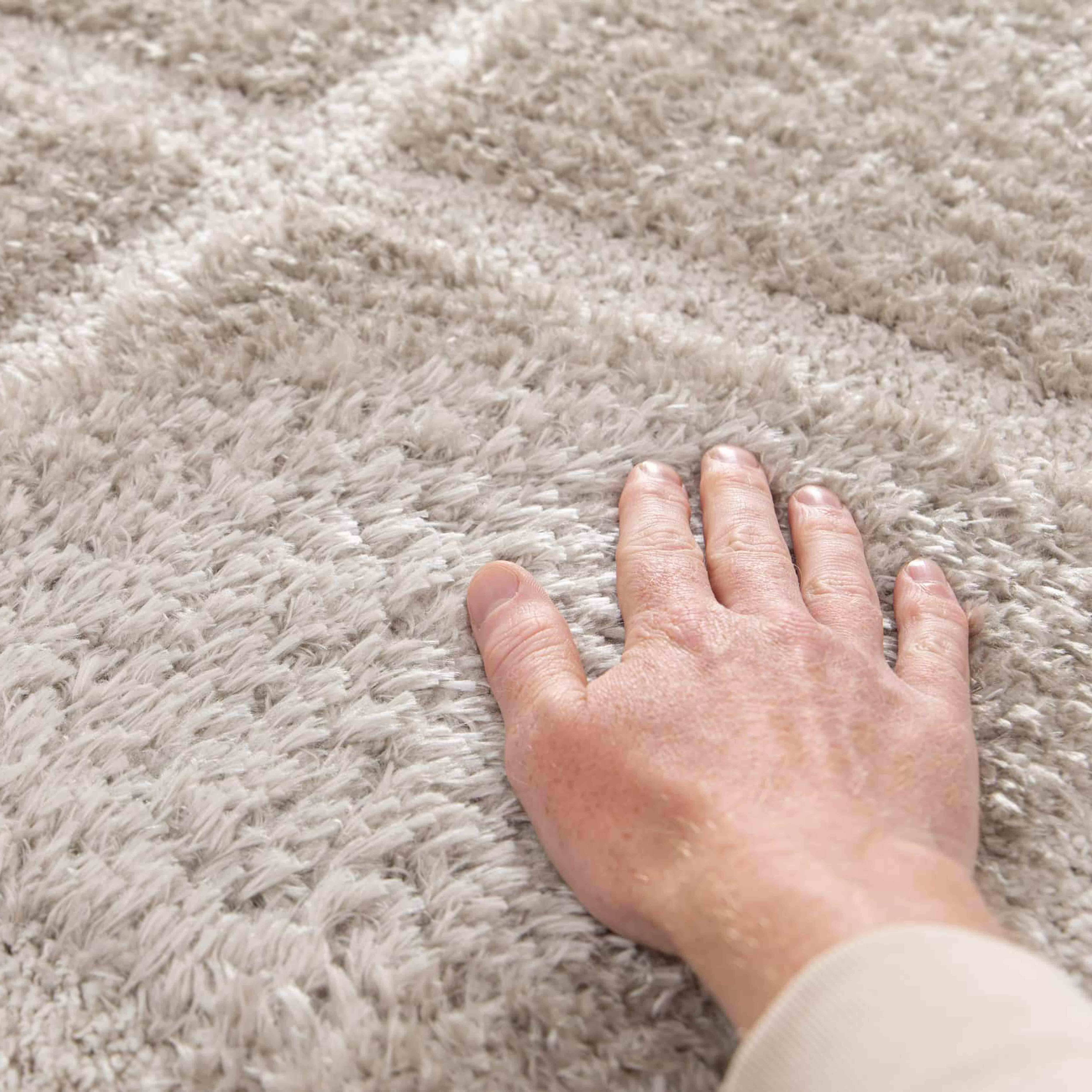 Oviala - Tapis rectangulaire à poils longs style shaggy taupe 120 x 170 cm Chessy - Oviala - Imagen 6