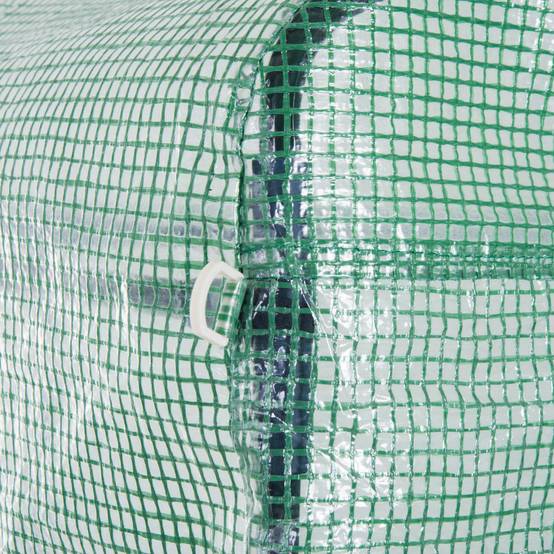 Serre Tunnel Jardin Acier Galvanisé 12m² Protection Plantes Fenêtres 397x300x200cm Vert - ComfortXL Outdoor Living - Image 7