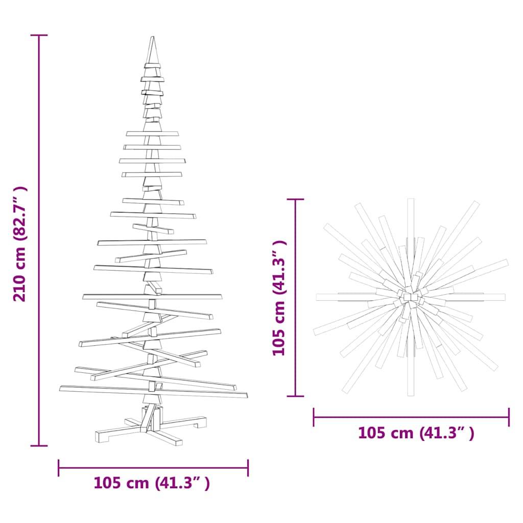 ComfortXL - Sapin de Noël en bois de pin massif à décorer pour intérieur extérieur 210 cm – ComfortXL Outdoor Living - Image 10