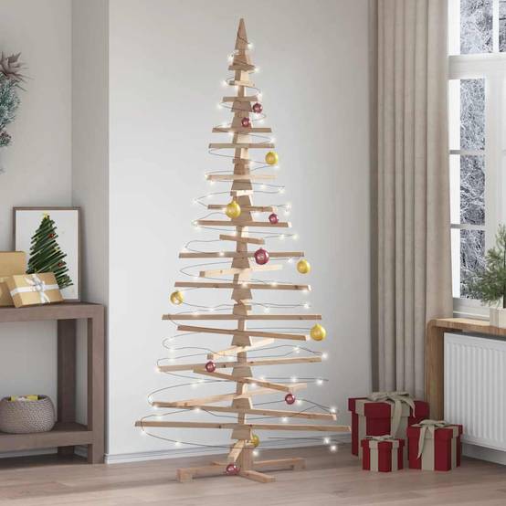 ComfortXL - Sapin de Noël en bois de pin massif à décorer pour intérieur extérieur 210 cm – ComfortXL Outdoor Living - Image 1