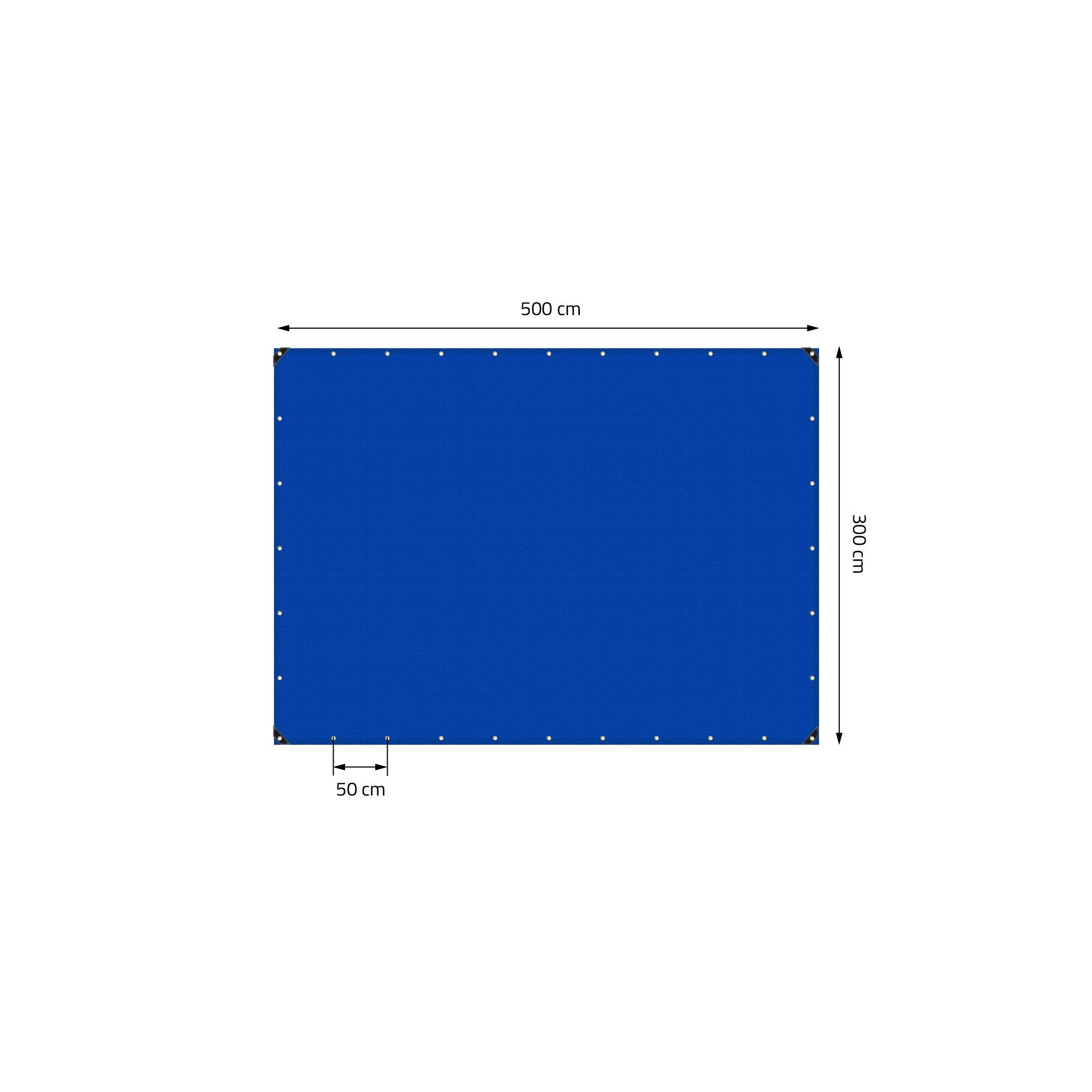 Ecd-Germany - Bâche de Protection Premium avec Œillets + 10 Crochets, 5x3m 15m², 650g/m², Bleu, Tissu PVC, Indéchirable, Imperméable - Imagen 5