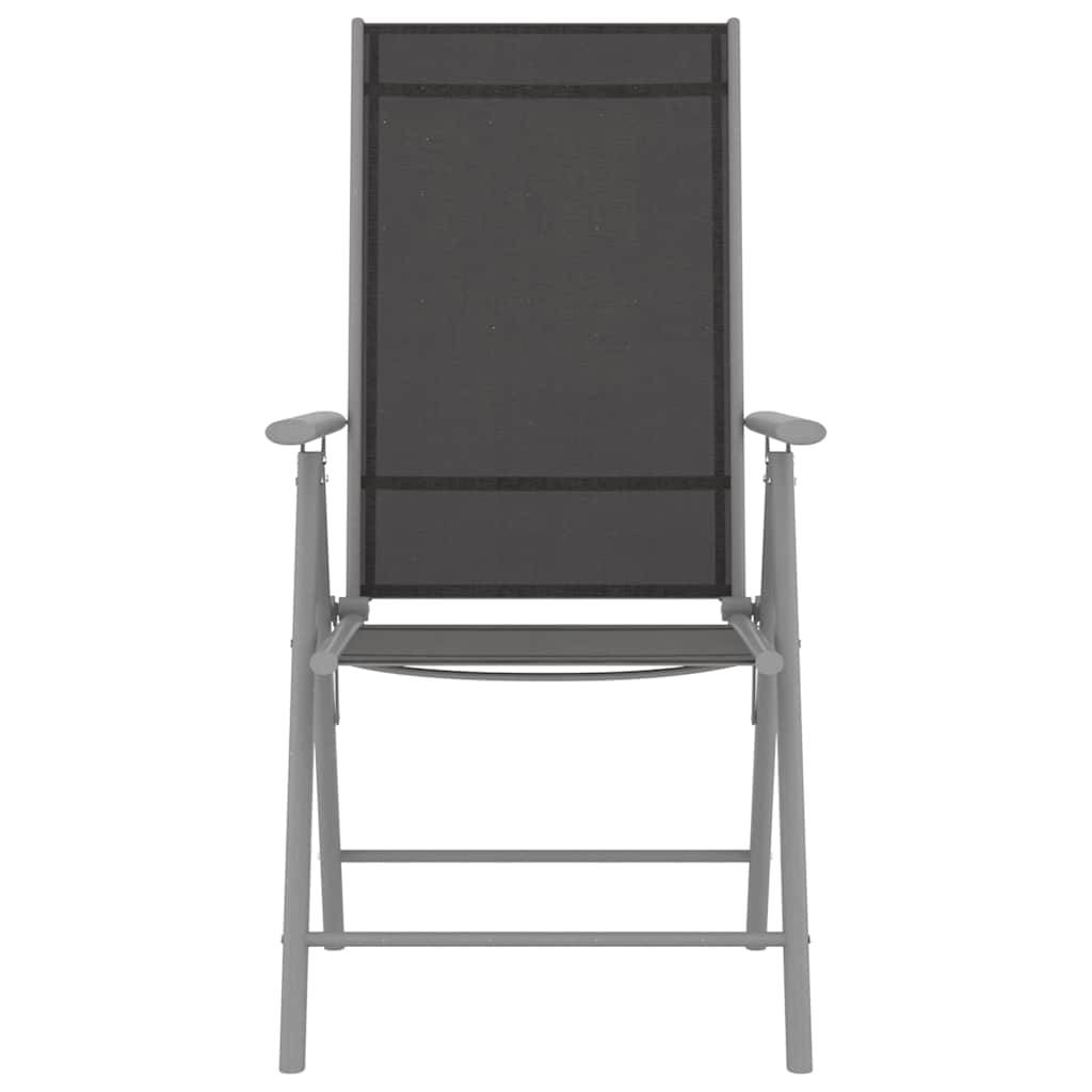 Vidaxl - Ensemble à manger de jardin 5 pcs-Salons de jardin aluminium et textilène argenté - Image 4