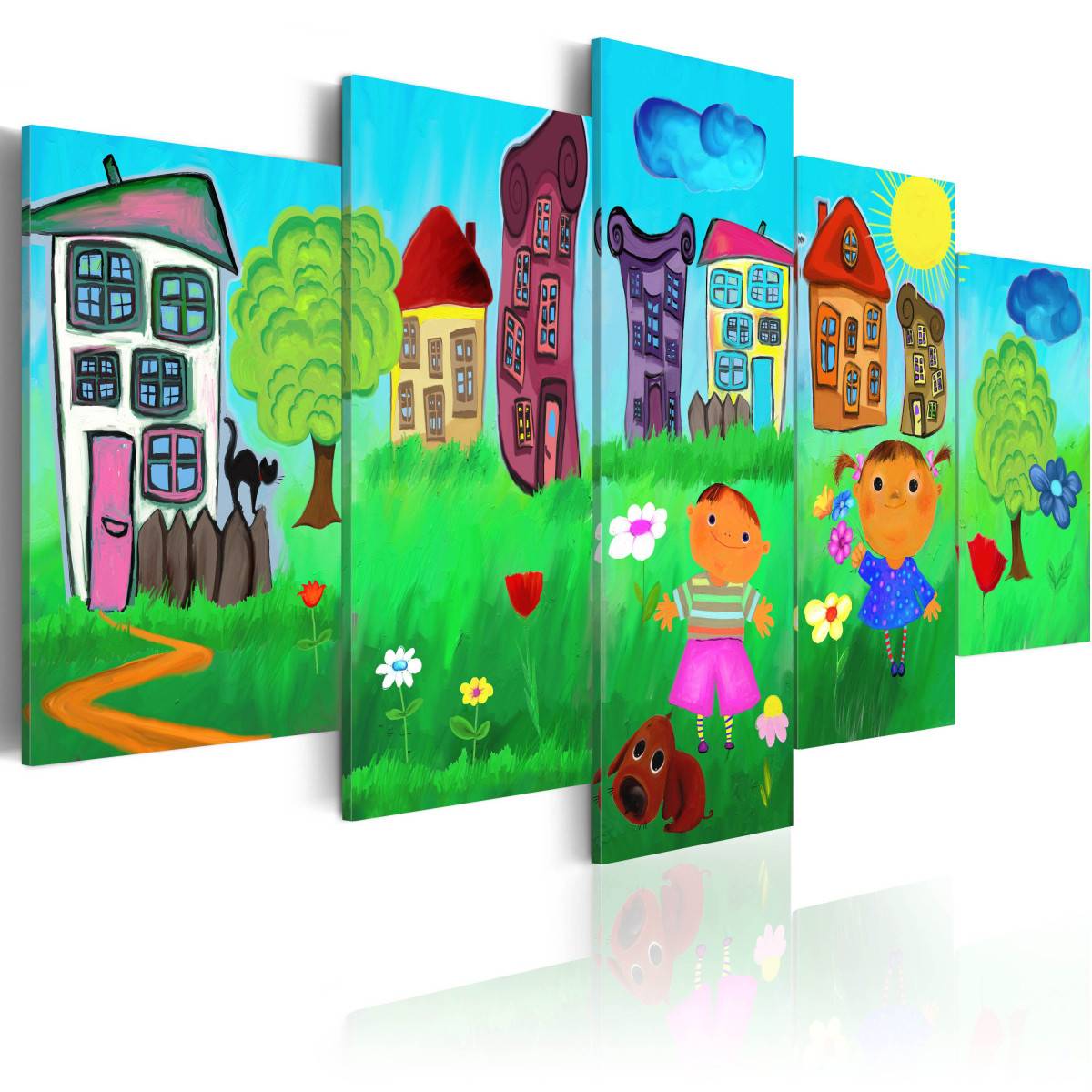 Tableau Imprimé "Enfance Insouciante" 100 x 200 cm - Imagen 1