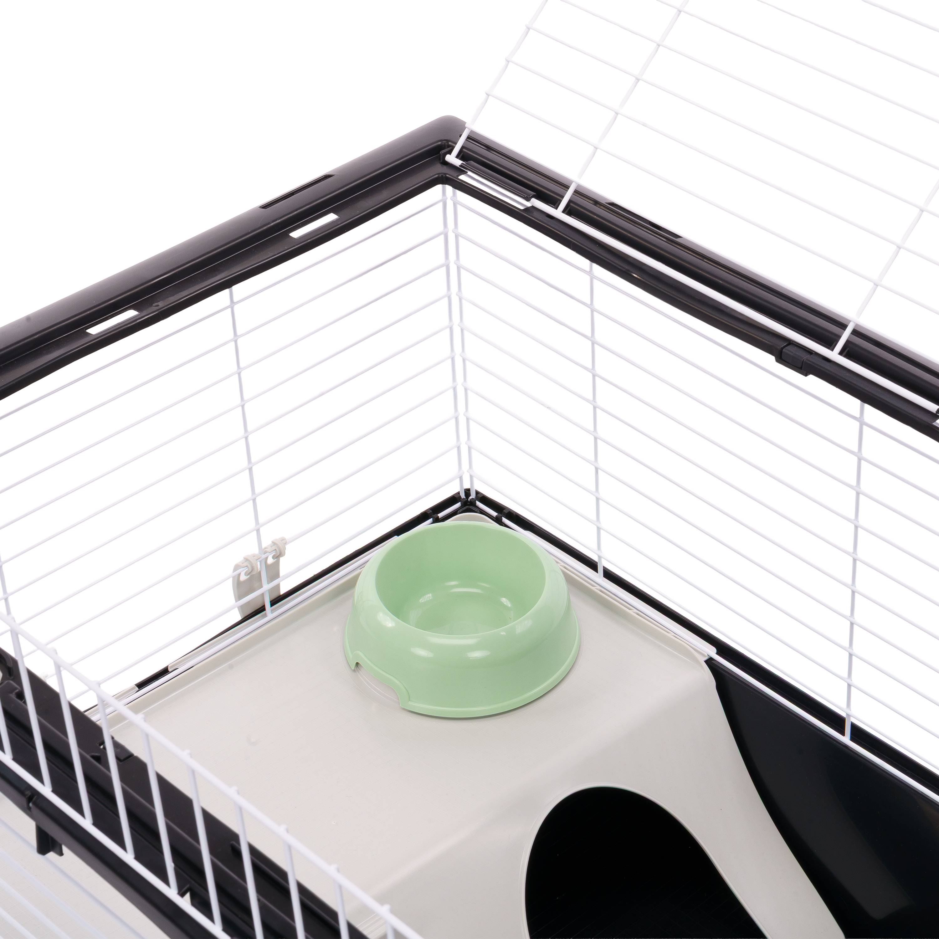 Ferplast - Ferplast Cage Lapin PARKHOME 100, Cochon d'Inde, avec Enclos pour Lapins Domestiques, Niche et Abreuvoir, 95 x 177,5 x h 56 cm, en Plastique avec Toit - Imagen 9