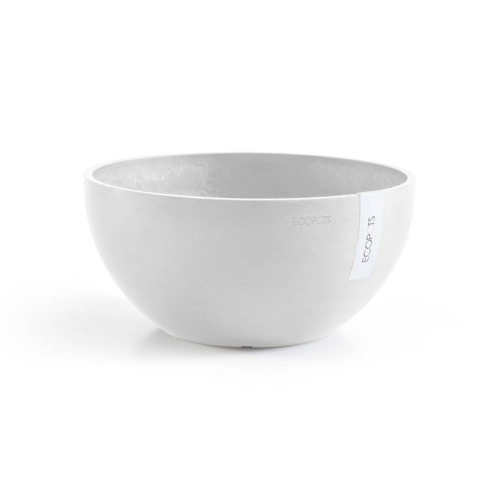 Ecopots - Pot Rond Brussels 35 Blanc Pur - Ø 35 x H. 16,5 cm - 11,5 L ECOPOTS - Imagen 4