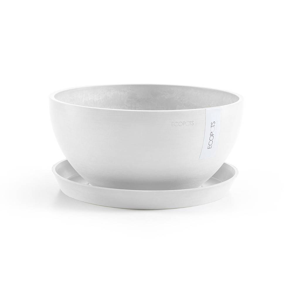 Ecopots - Pot Rond Brussels 35 Blanc Pur - Ø 35 x H. 16,5 cm - 11,5 L ECOPOTS - Imagen 5