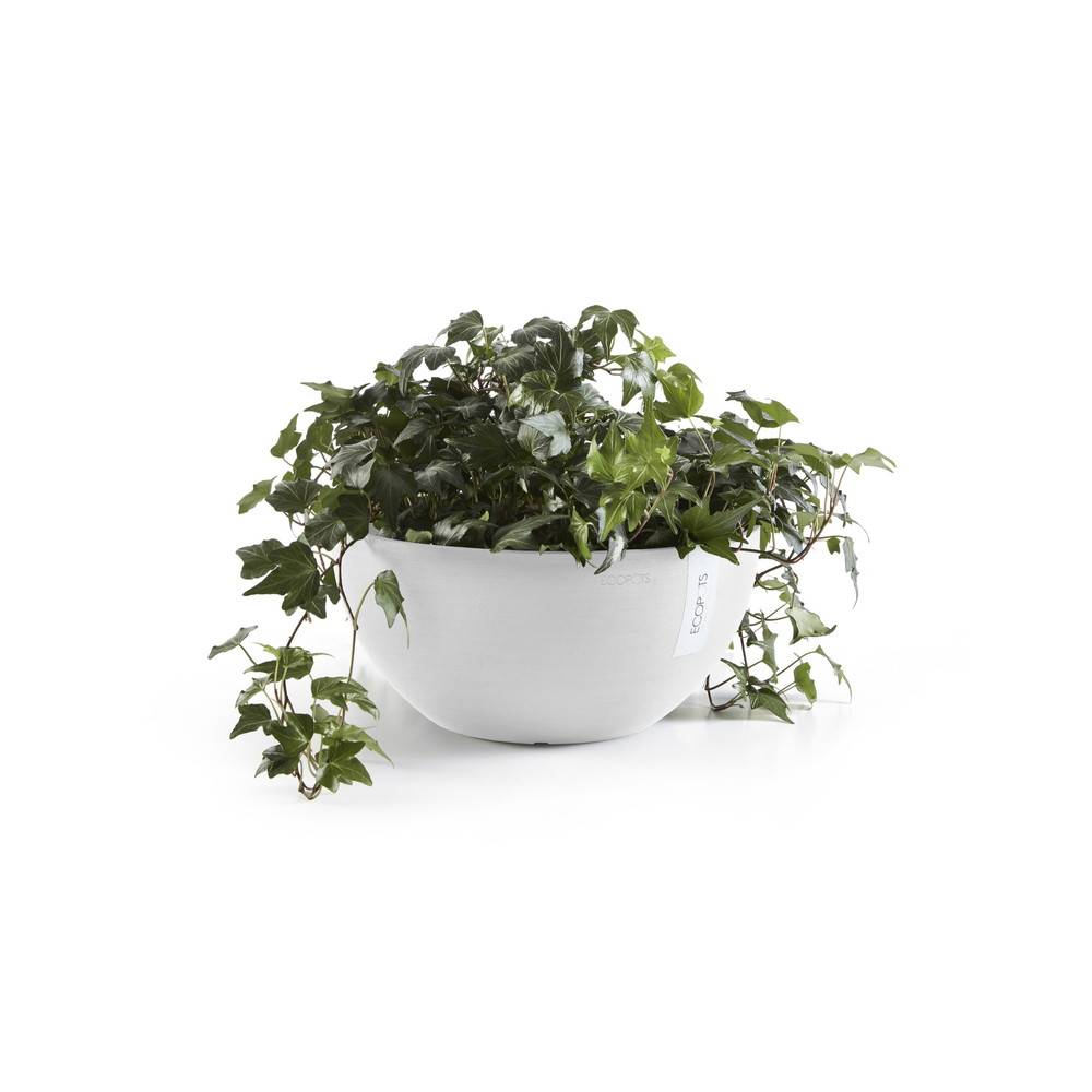 Ecopots - Pot Rond Brussels 35 Blanc Pur - Ø 35 x H. 16,5 cm - 11,5 L ECOPOTS - Imagen 3