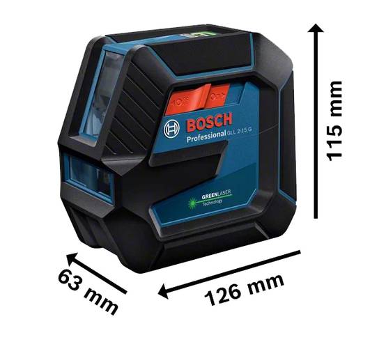 Bosch - Laser vert 2 lignes 4x1,5V GLL 2-15 G avec trépied BT 150 en boîte carton - BOSCH - 0601063W01 - Image 2