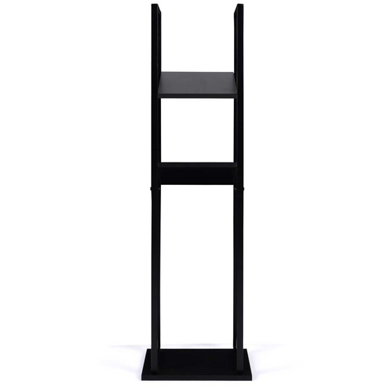Range bûches vertical acier noir avec 2 étagères H.112 CM pour cheminée - Image 3
