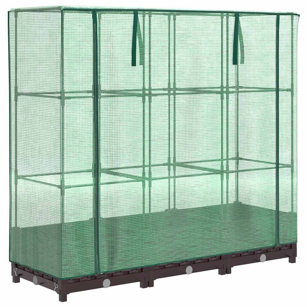 ComfortXL - Carré potager surélevé avec serre aspect rotin pour balcon jardin Brun 120x40cm – ComfortXL Outdoor Living - Image 2
