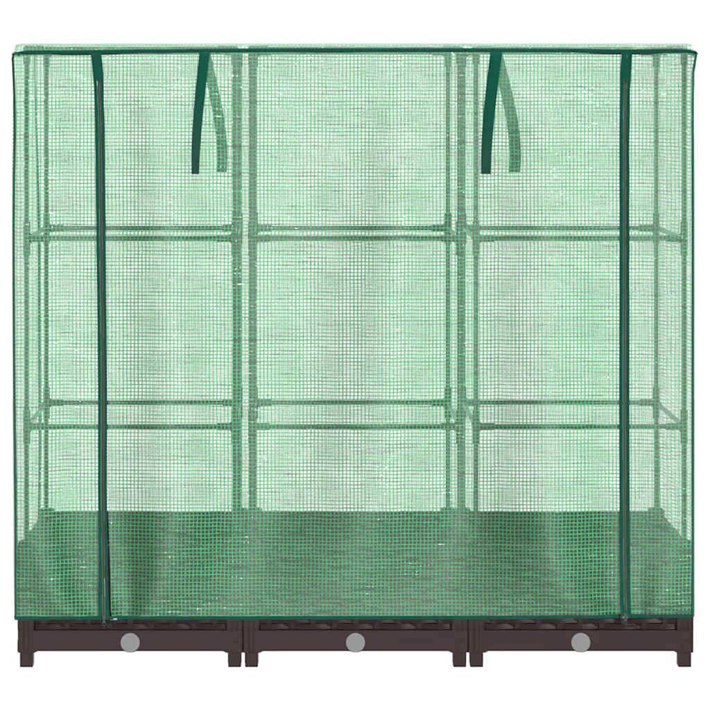 ComfortXL - Carré potager surélevé avec serre aspect rotin pour balcon jardin Brun 120x40cm – ComfortXL Outdoor Living - Image 4