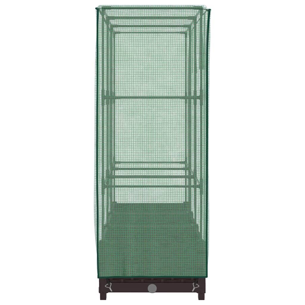 ComfortXL - Carré potager surélevé avec serre aspect rotin pour balcon jardin Brun 120x40cm – ComfortXL Outdoor Living - Image 5