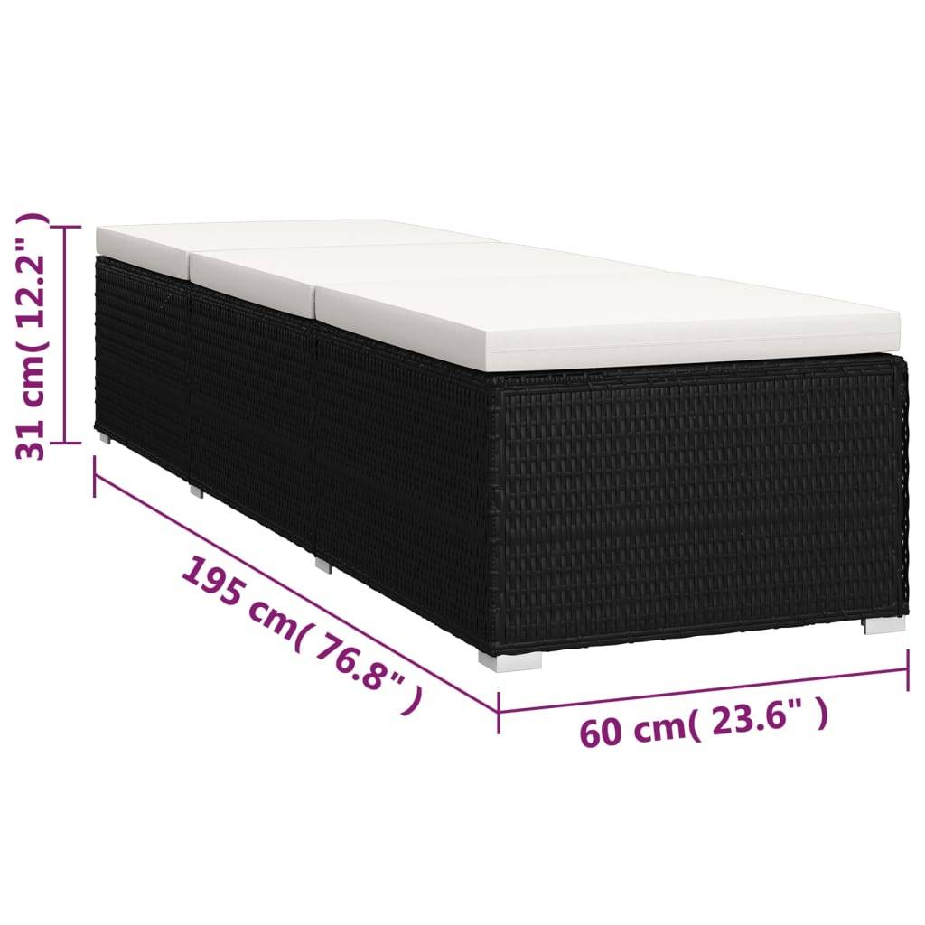 ComfortXL - Set Transat Résine Noire Table et Coussin Crème – ComfortXL Outdoor Living - Image 8