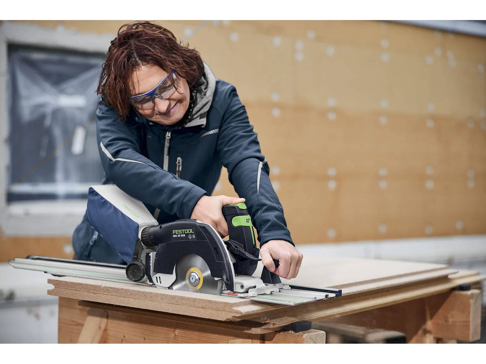 Festool - Scie circulaire à capot basculant sans fil 18V HKC 55 KEB-Basic-FSK 420 - FESTOOL - sans batterie, ni chargeur - rail de guidage - SYSTAINER - 578704 - Image 5