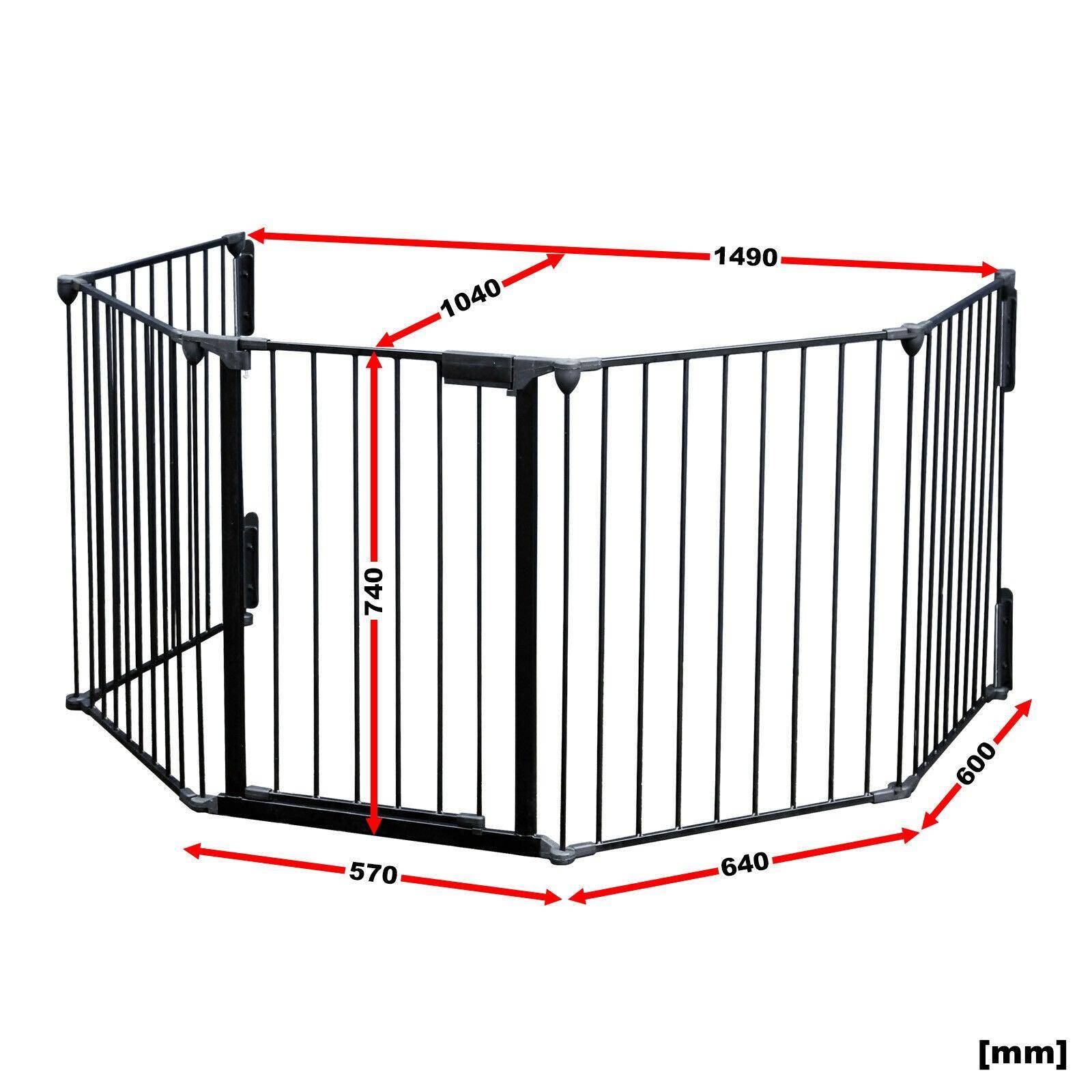 Helloshop26 - Barrière de protection de cheminée 300 cm pare-feu grille de sécurité enfants - Imagen 5