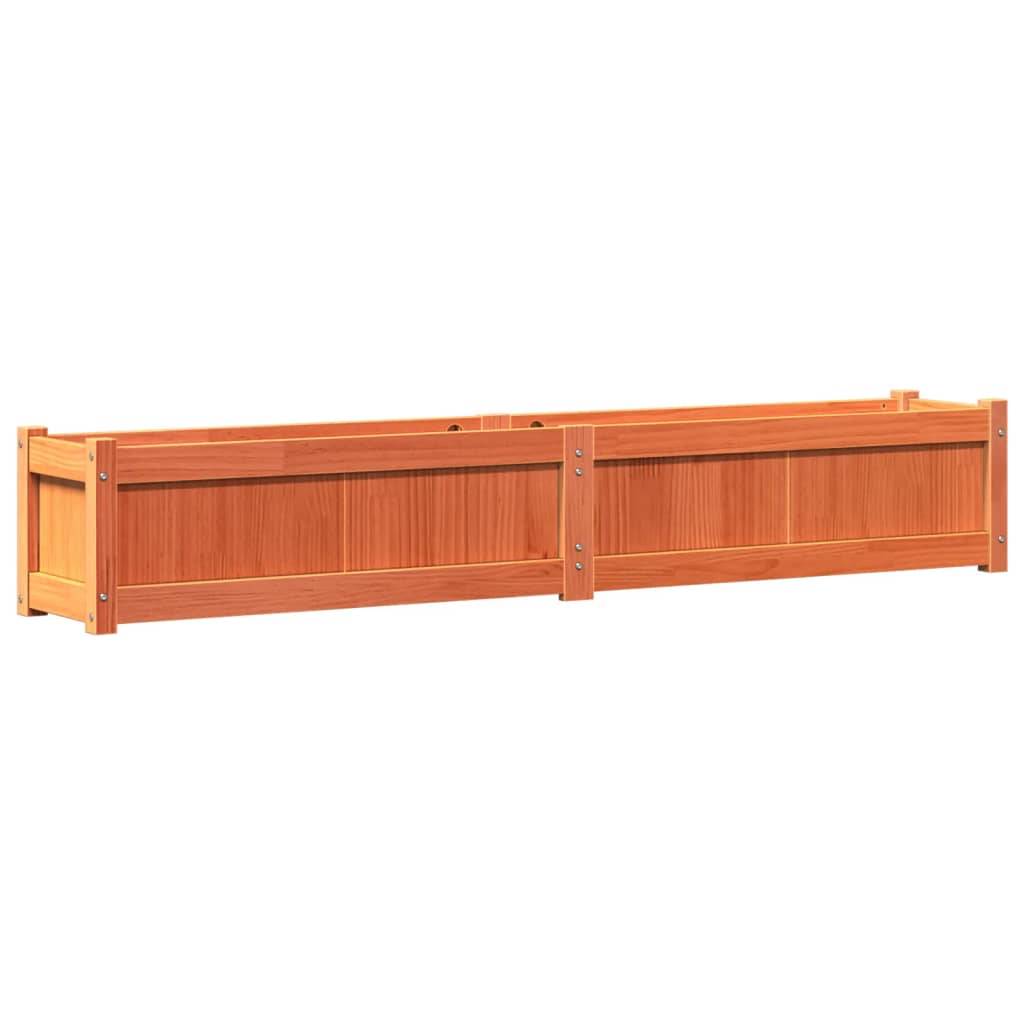 Jardinières bois de pin massif cire marron 180 x 31 x 31 cm (x2) - PANGIVO - Image 8