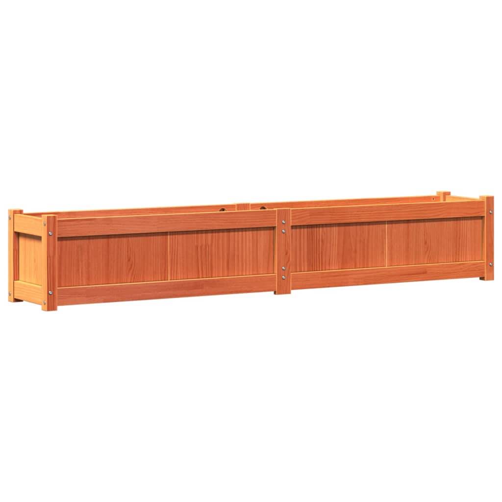 Jardinières bois de pin massif cire marron 180 x 31 x 31 cm (x2) - PANGIVO - Image 5