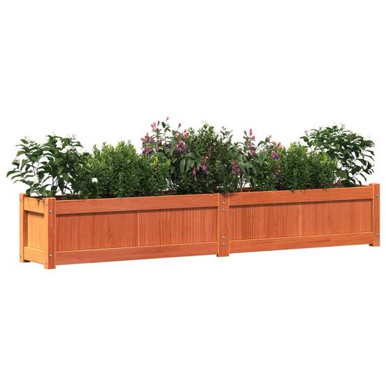 Jardinières bois de pin massif cire marron 180 x 31 x 31 cm (x2) - PANGIVO - Image 4
