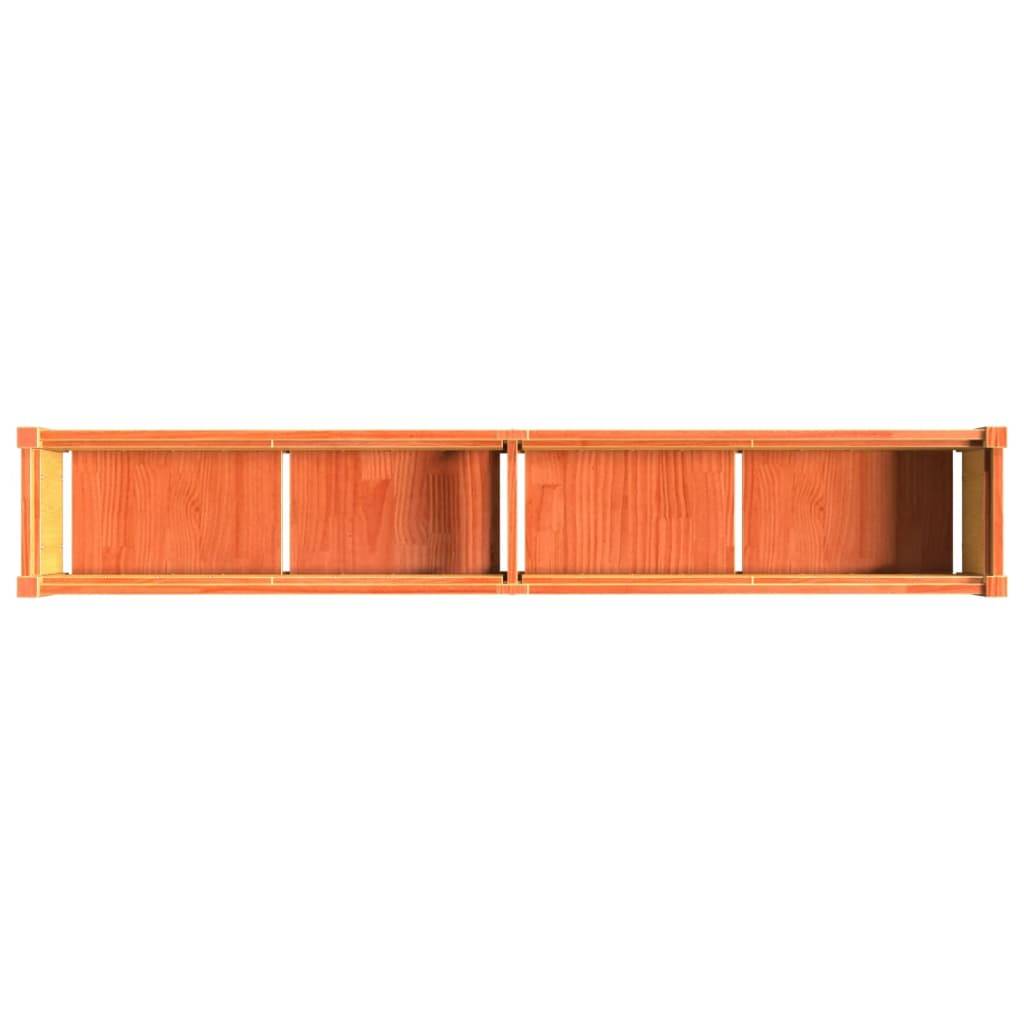 Jardinières bois de pin massif cire marron 180 x 31 x 31 cm (x2) - PANGIVO - Image 9