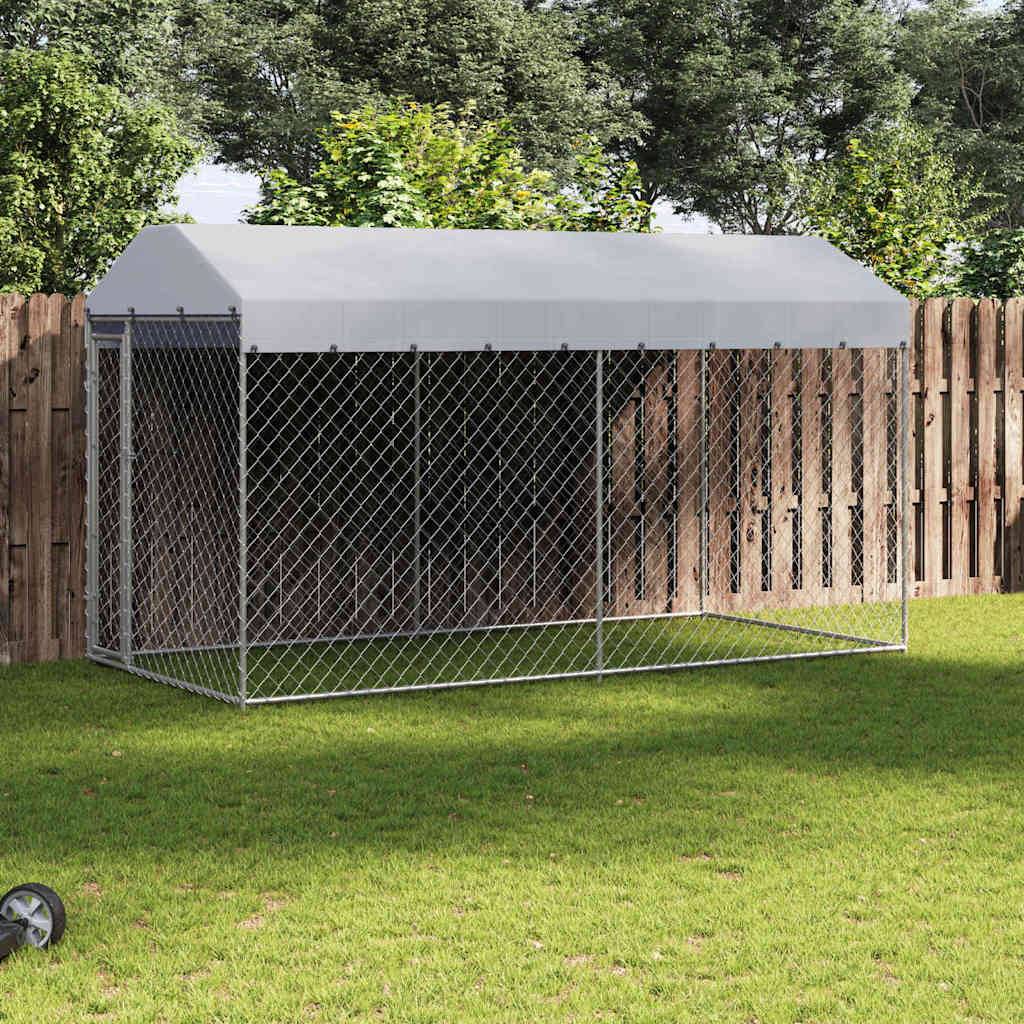 Vidaxl - Chenil d'extérieur avec toit pour chiens 382x192x225 cm vidaXL 145024 - Imagen 1