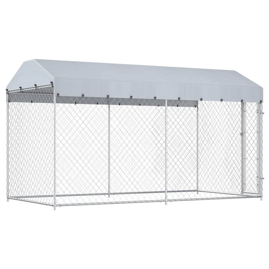 Vidaxl - Chenil d'extérieur avec toit pour chiens 382x192x225 cm vidaXL 145024 - Imagen 5