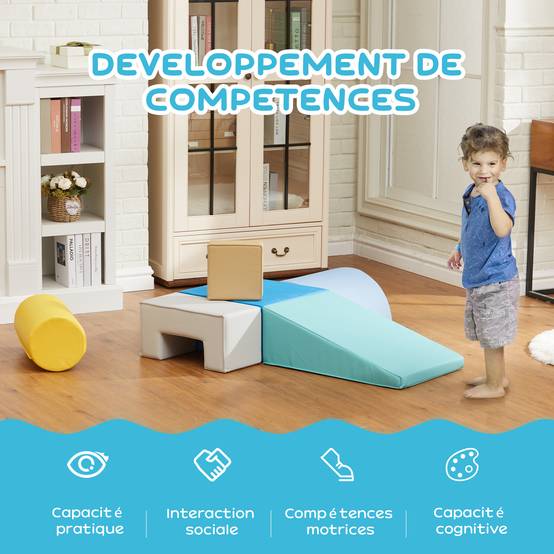 6 blocs de construction en mousse XXL - jeux éducatif - module motricité - certifiés normes EN71-1-2-3 - mousse PU 20D - Image 7
