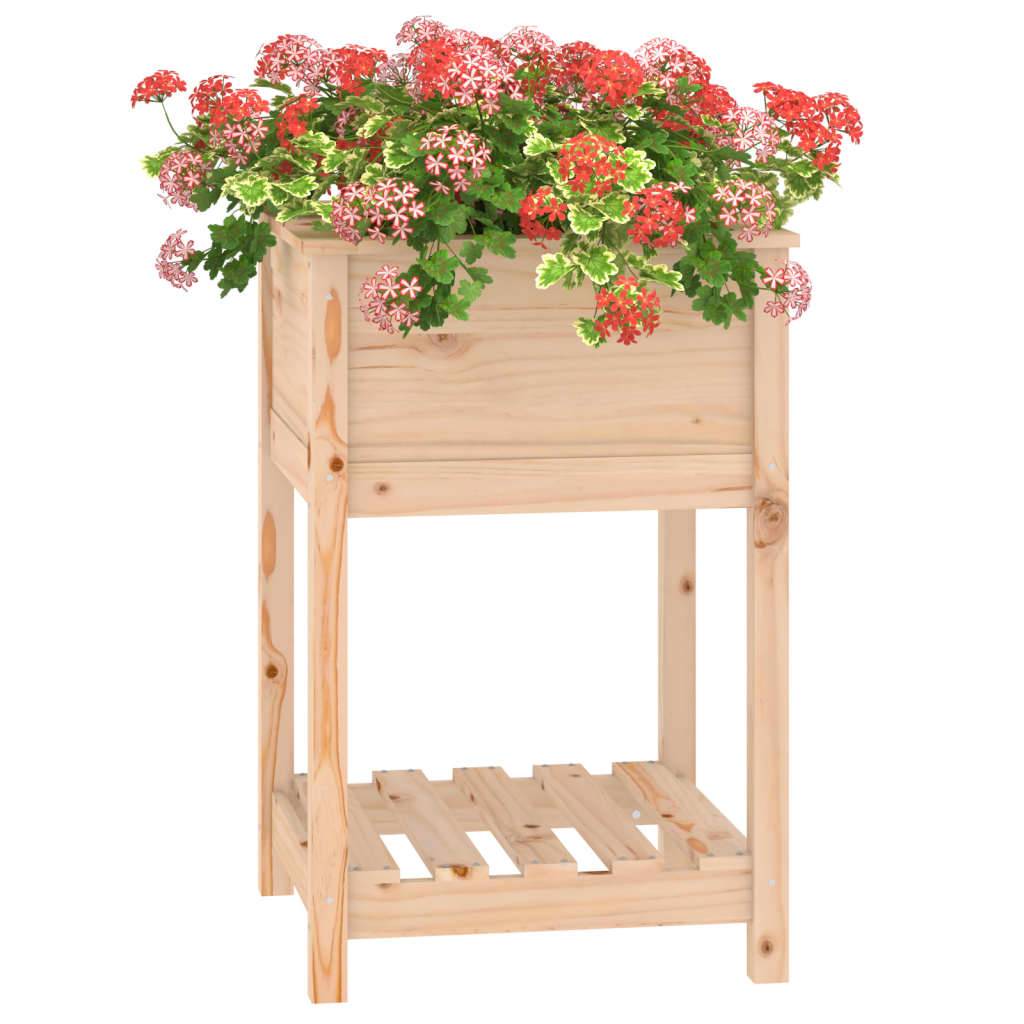 ComfortXL - Carré potager sur pied en bois de pin avec étagère pour terrasse 54cm – ComfortXL Outdoor Living - Image 4