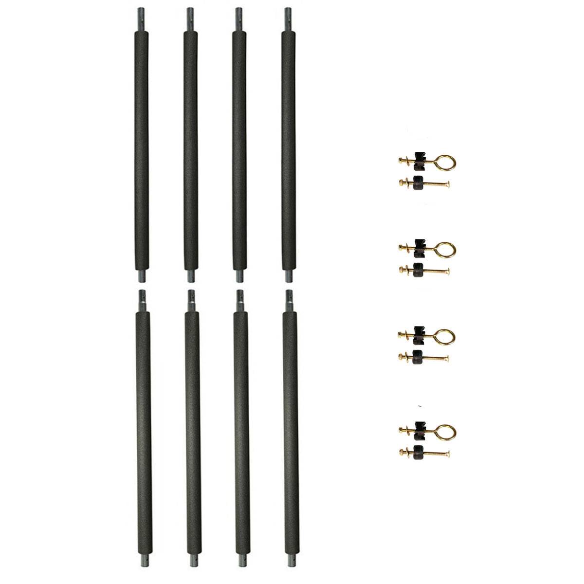 Kangui - Lot de 4 poteaux de filet trampoline Ø32 mm Punchi - Hauteur filet 180 cm Kangui - Image 1
