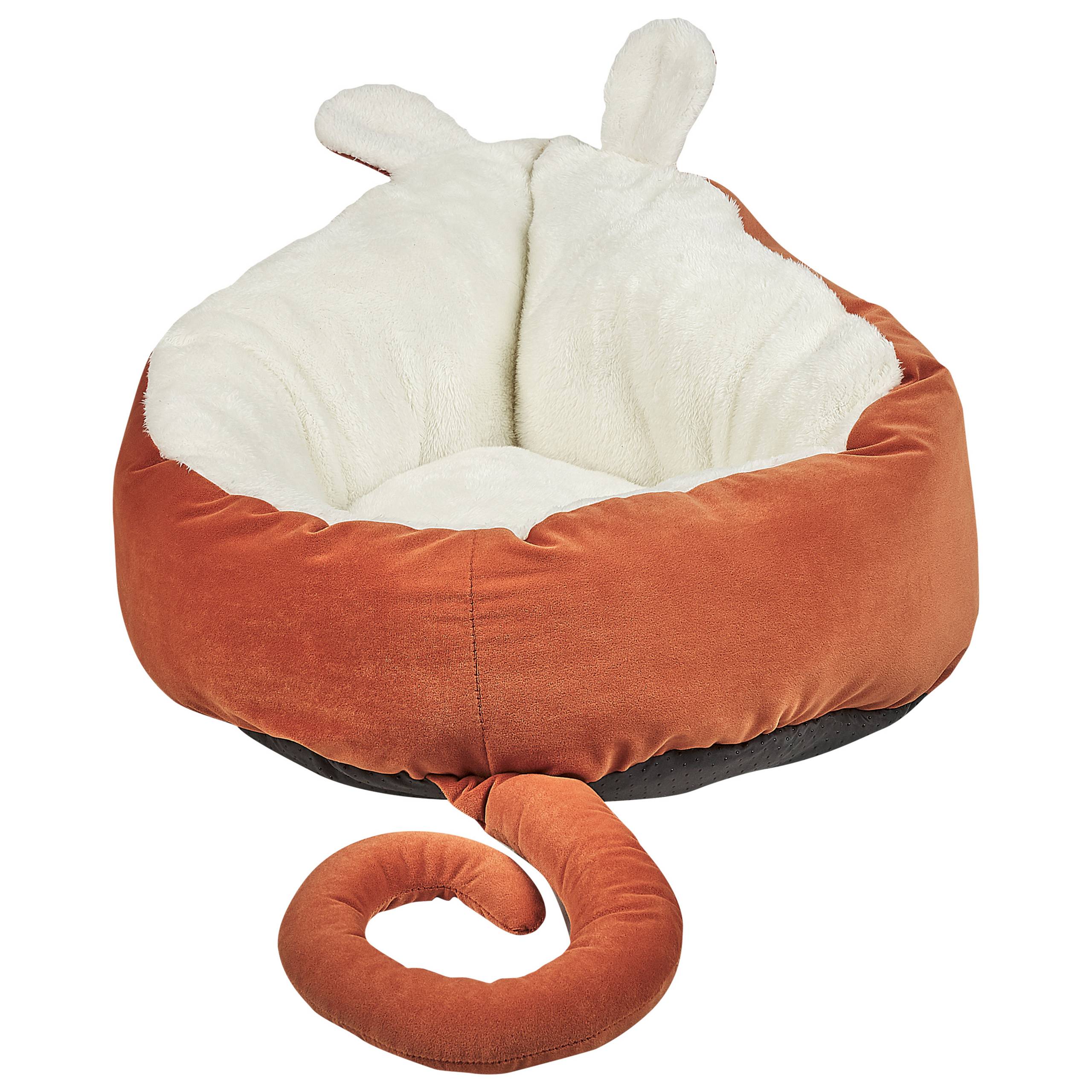 Beliani - Lit pour animal Velours Orange HASSA - 50x45x18- Beliani - Image 4
