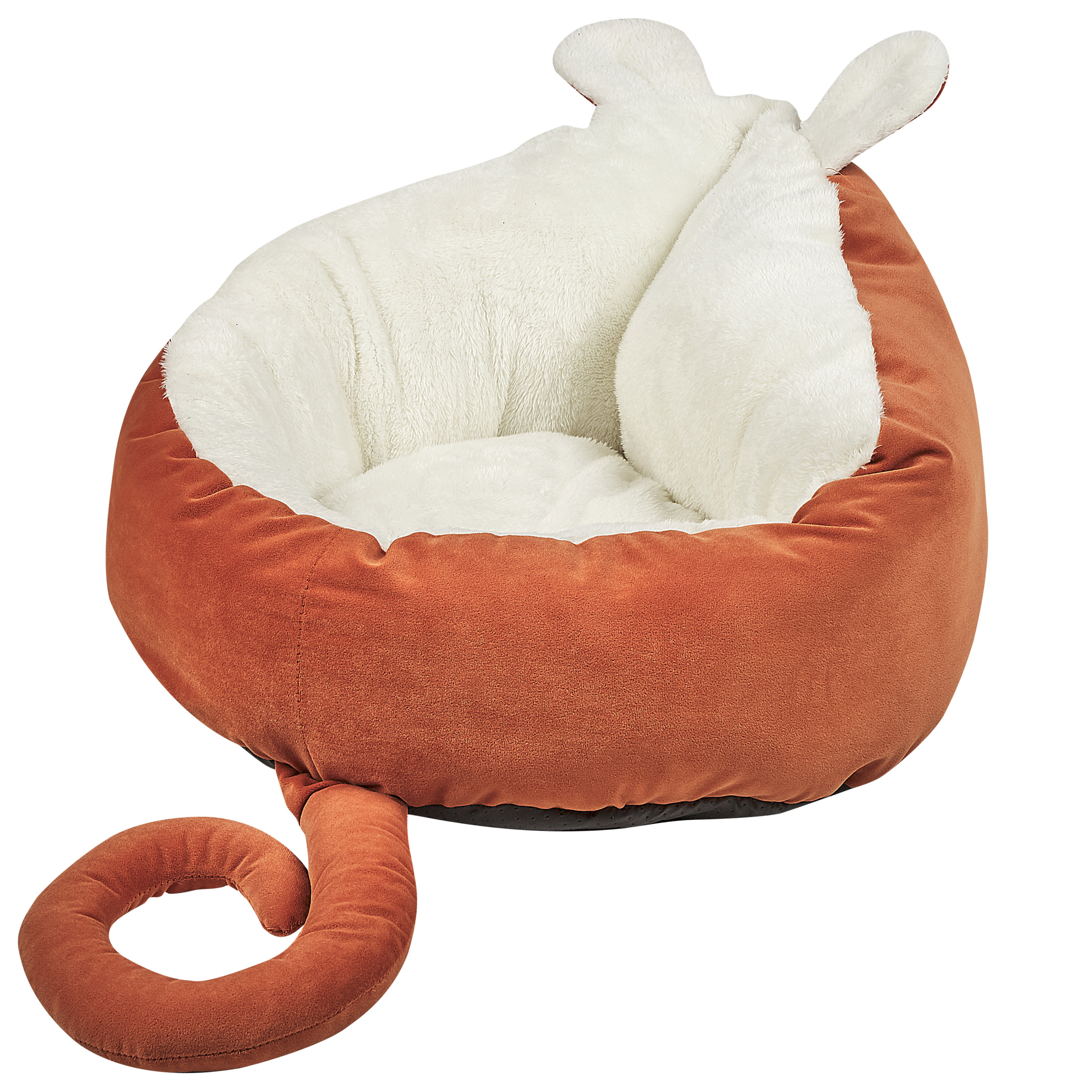 Beliani - Lit pour animal Velours Orange HASSA - 50x45x18- Beliani - Image 2