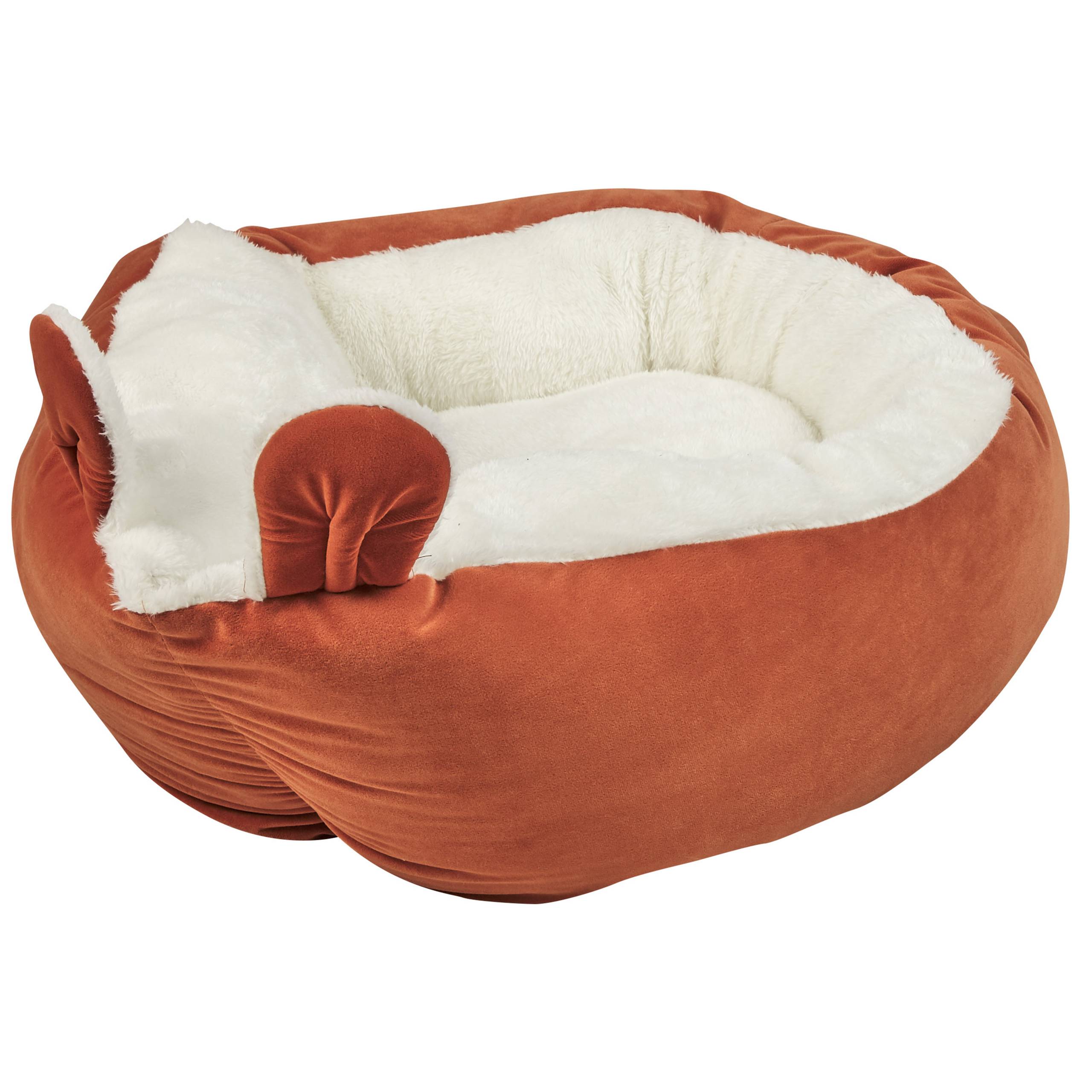 Beliani - Lit pour animal Velours Orange HASSA - 50x45x18- Beliani - Image 5