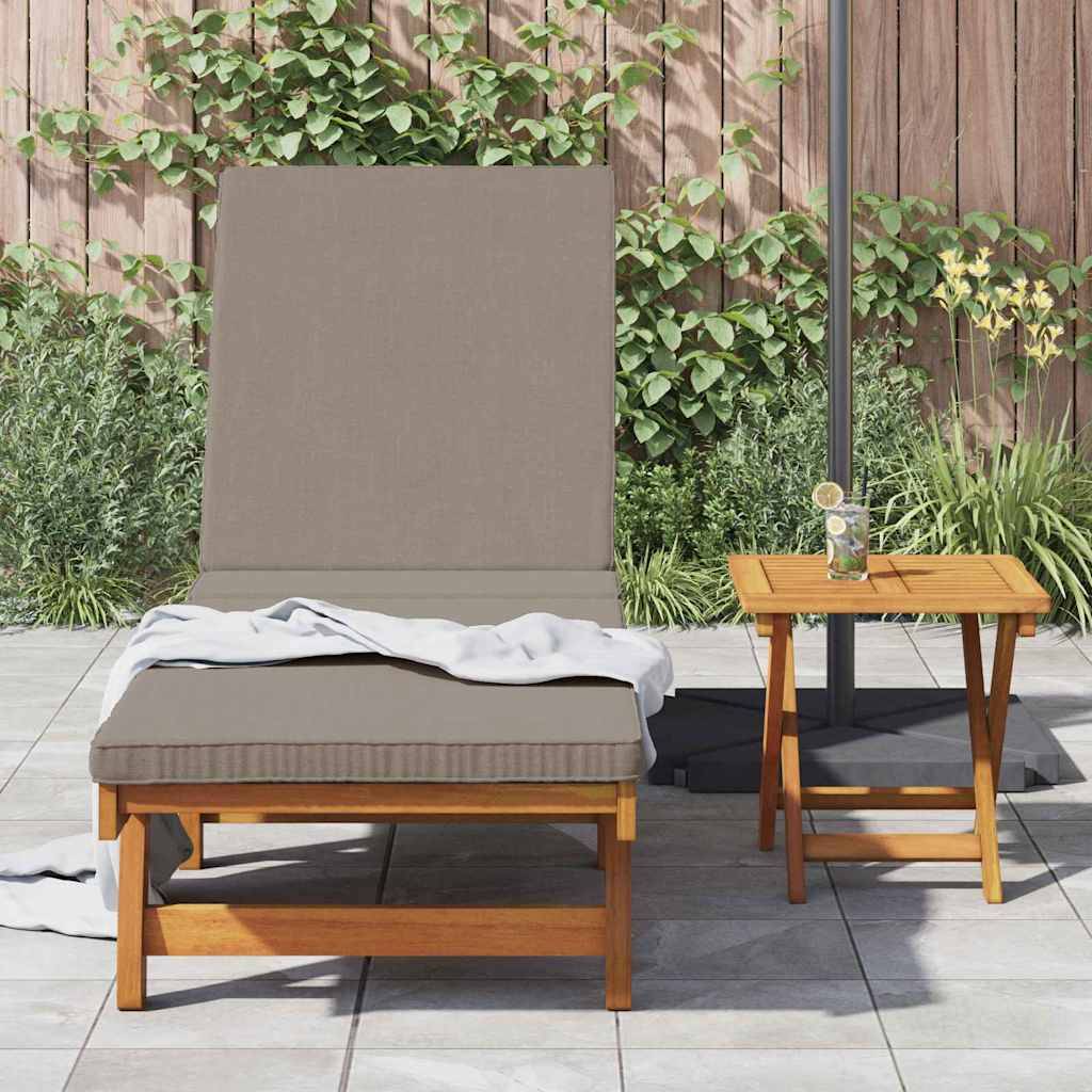 Transat de jardin bois acacia avec table et dossier multipositions marron - ComfortXL Outdoor Living - Image 3