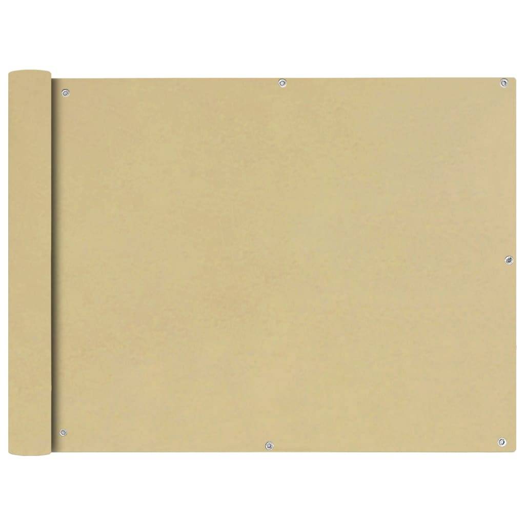 Helloshop26 - Écran de balcon brise pare vue protection confidentialité en tissu oxford 90 x 400 cm beige - Imagen 1