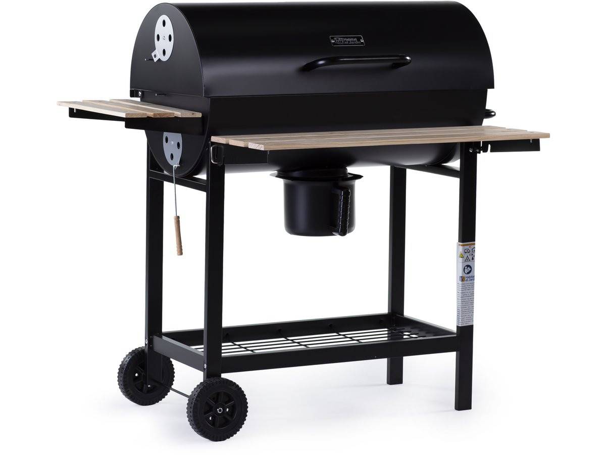Barbecue Xxl Charbon De Bois "king" - 95 X 63 X 105 Cm - Noir -habitat Et Jardin - Image 1