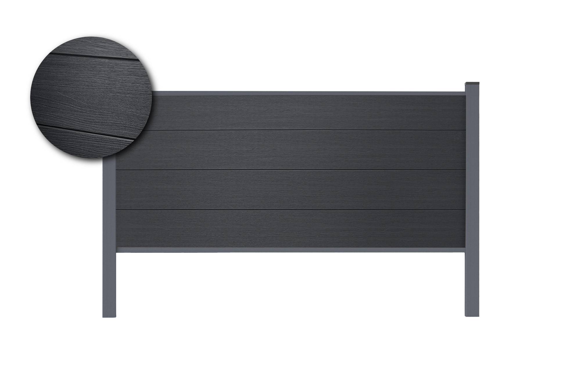 Casanoov Clôture composite Stockhorn de 8 mètres de long et 90   cm de haut, pour installation enterrée, grise - Image 5