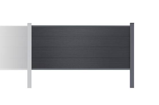 Casanoov Clôture composite Stockhorn de 8 mètres de long et 90 cm de haut, pour installation enterrée, grise - Image 4