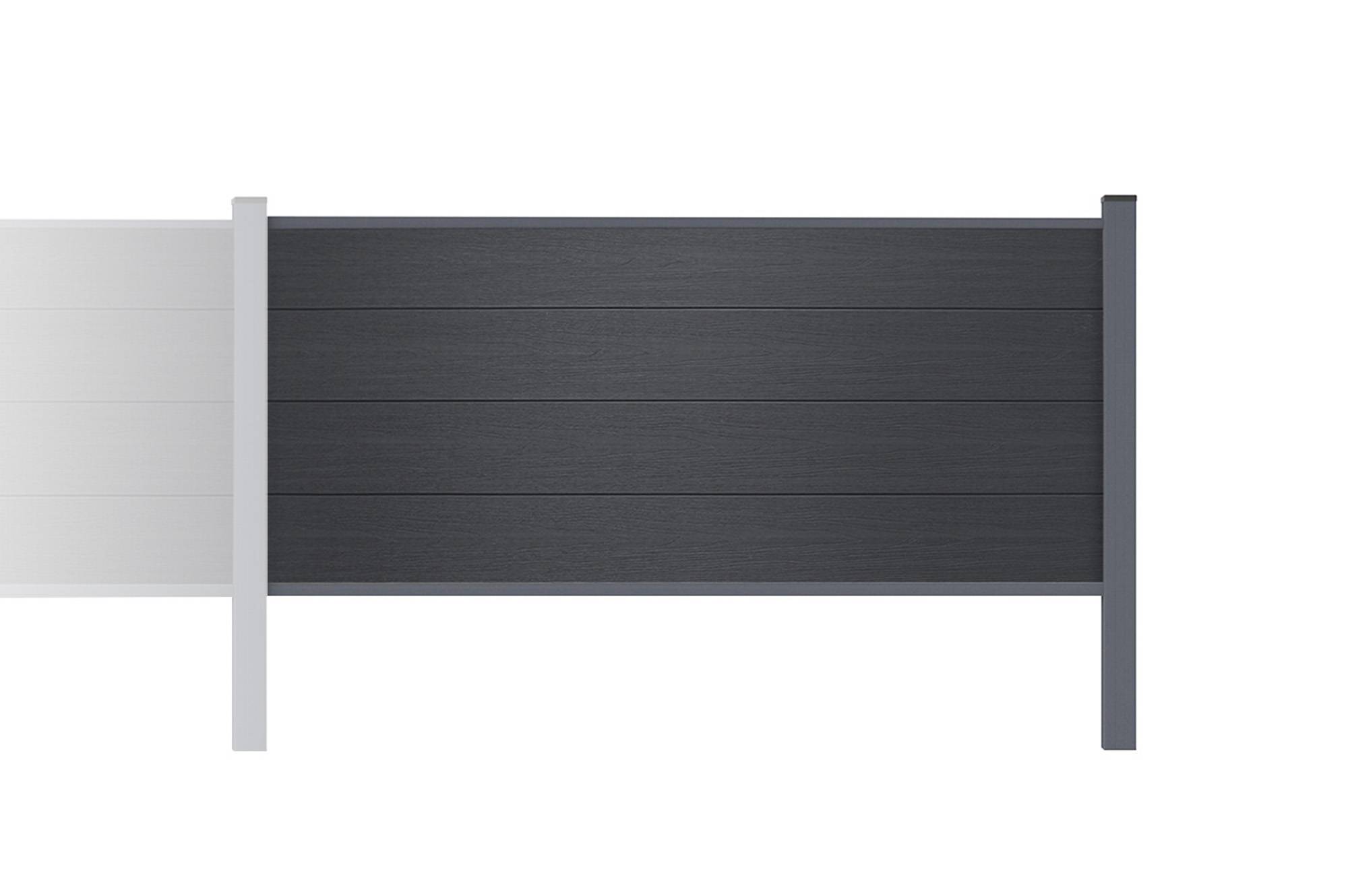 Casanoov Clôture composite Stockhorn de 8 mètres de long et 90   cm de haut, pour installation enterrée, grise - Image 4
